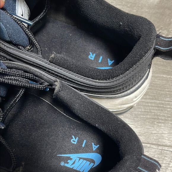 Nike Air Max 97 Black and Blue Sneakers with Air Cushioning - Picture 14 of 14